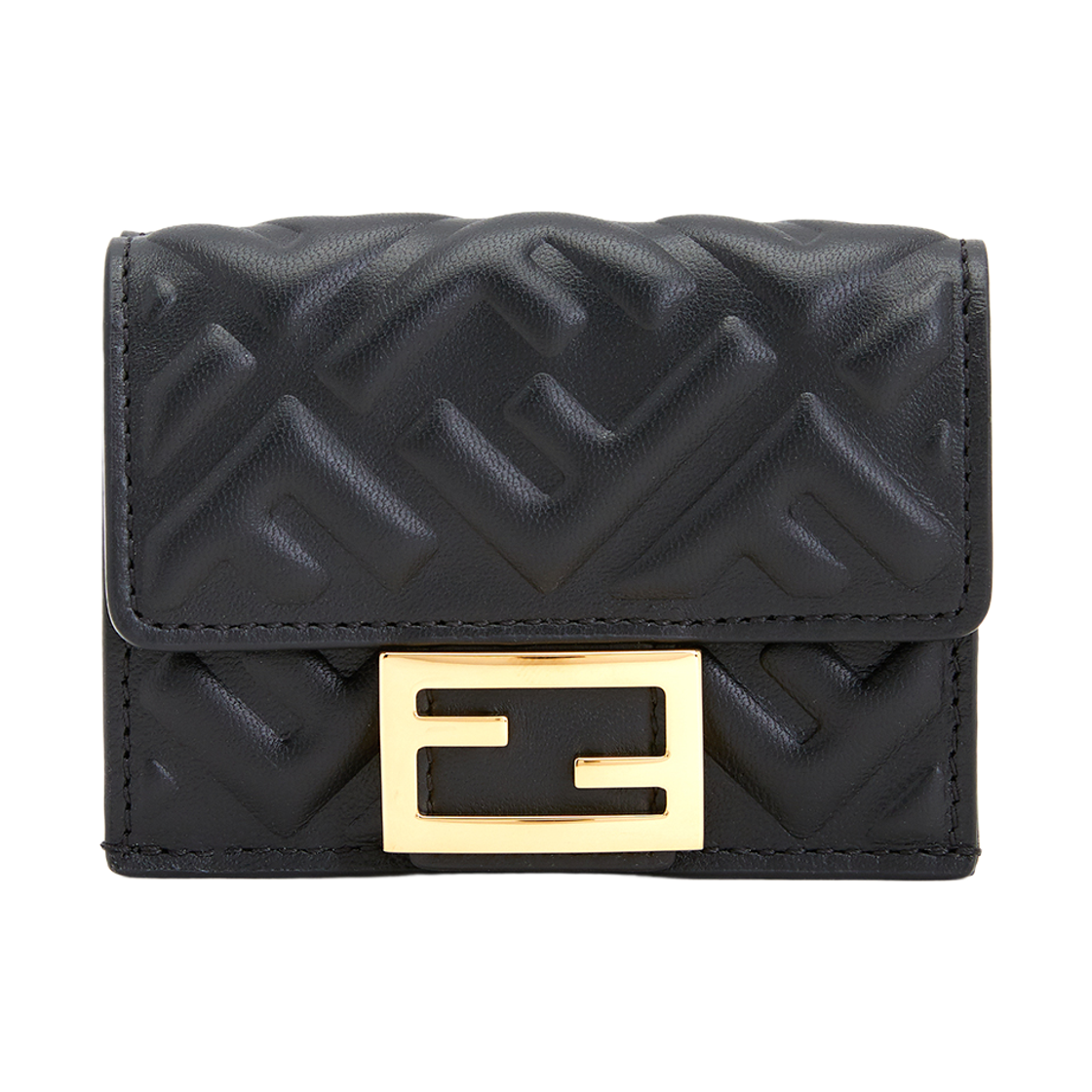 [25% 쿠폰] 펜디 나파 레더 마이크로 트라이폴드 지갑 블랙([25% 쿠폰] Fendi Nappa Leather Micro Tri-Fold Wallet Black) - 2