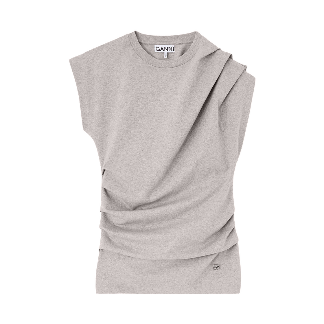 A1040544-920 (W) Ganni Top in Draped Jersey Paloma