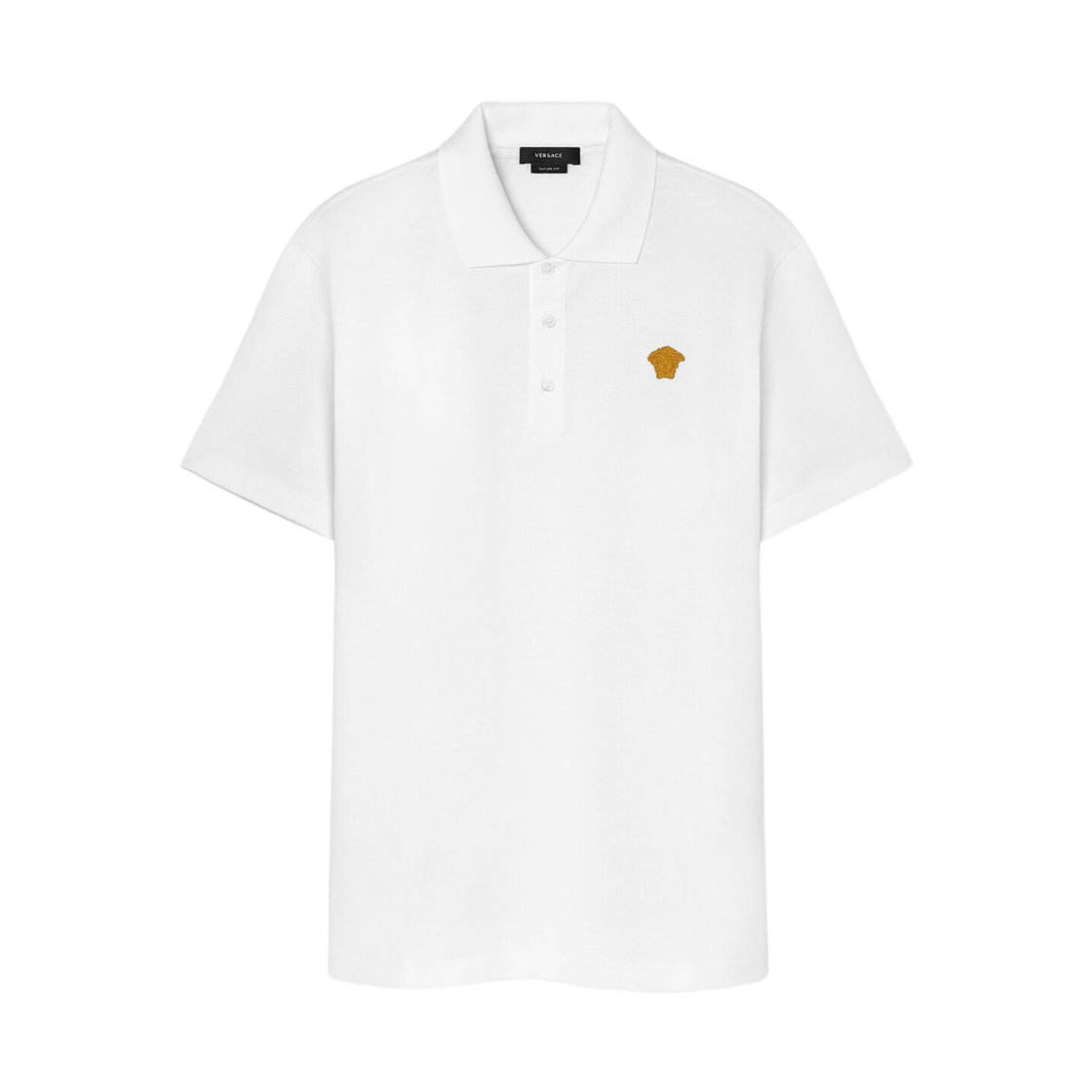 1008492-1A06071-1W000 Versace Medusa Logo Polo Shirt White