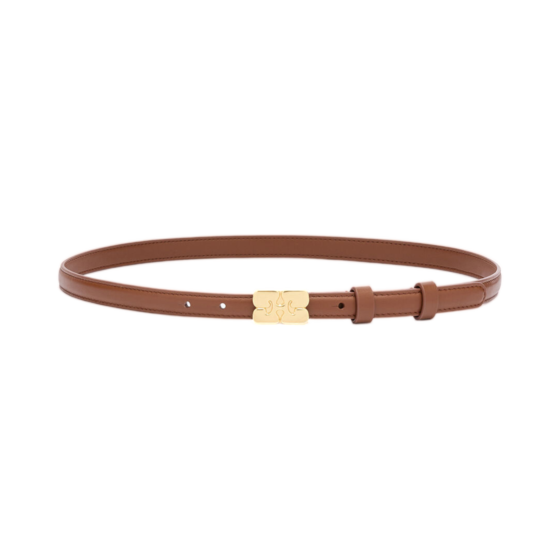 B3040006-ZXJ (W) Ganni Kat Small Belt in Brown Sorrel Horse
