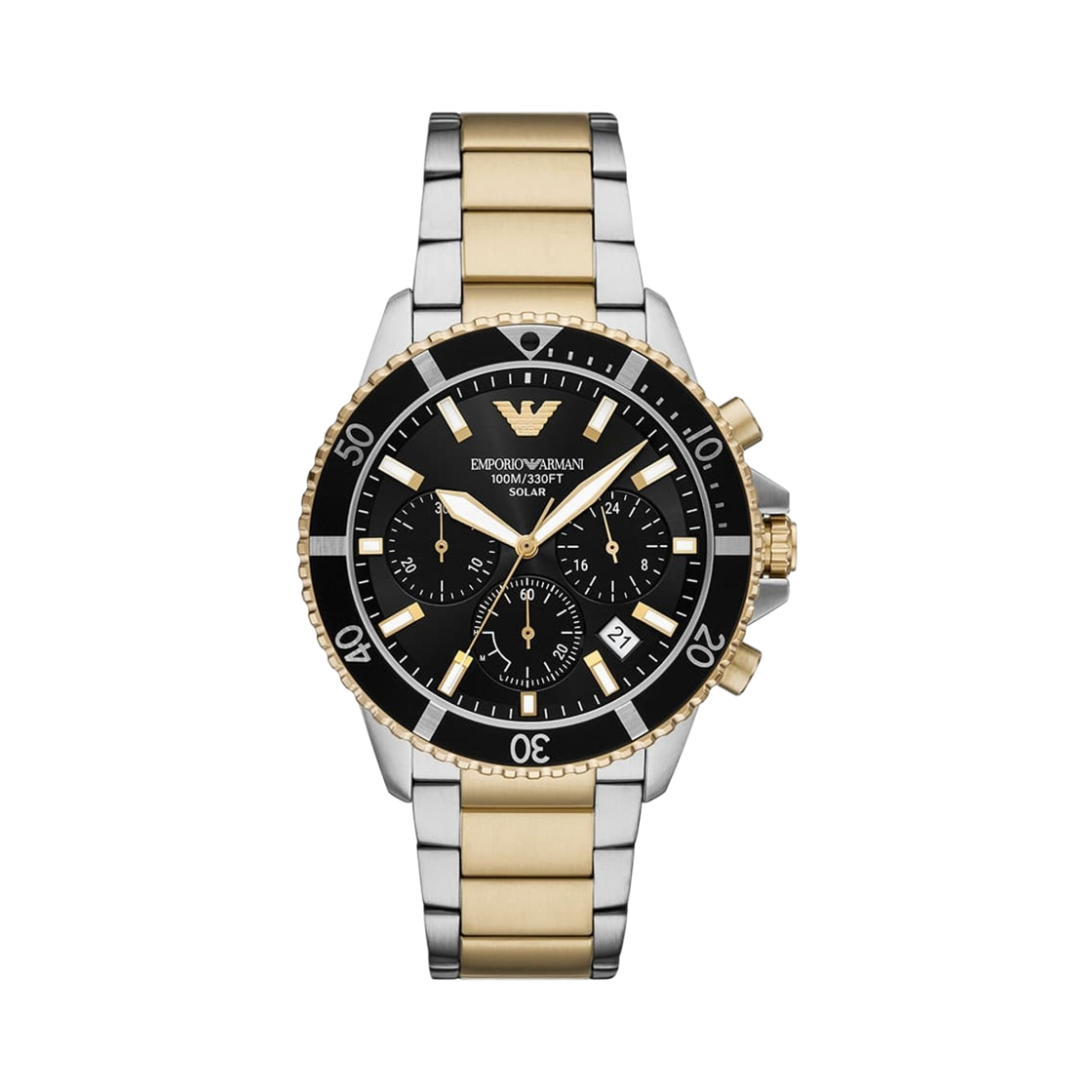 AR11799 Emporio Armani Quartz World Explorer Chronograph 43mm Stainless Steel Gold Black