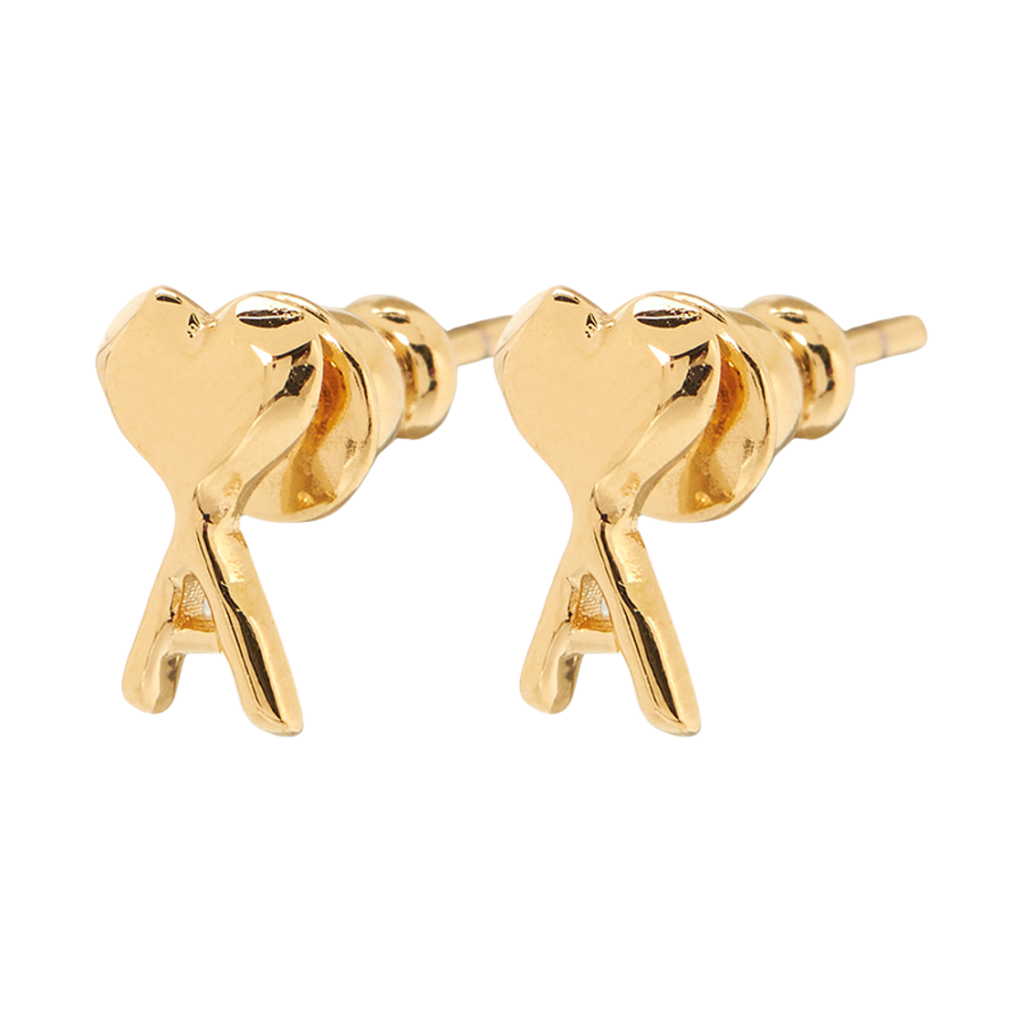[25% 쿠폰] 아미 골드 브래스 아미 드 하트 해머드 이어링 골드([25% 쿠폰] AMI Gold Brass Ami De Coeur Hammered Earrings Gold) - 2