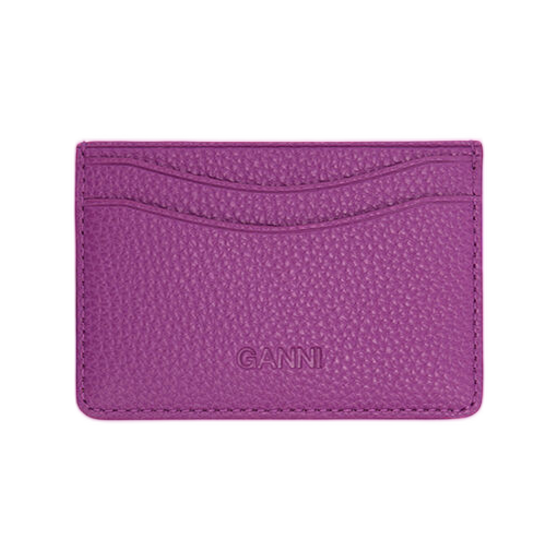 가니 보우 카드 홀더 그레인드 퍼플 스파클링 그레이프(Ganni Bou Card Holder in Grained Purple Sparkling Grape) - 2