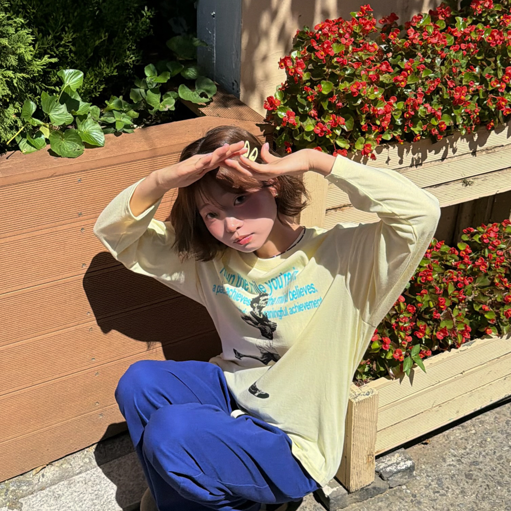 아모우 런 더 마일 롱슬리브 레몬(AMOU Run The Mile Long Sleeve Lemon) - 6