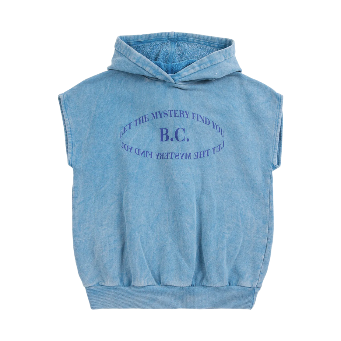(키즈) 보보쇼즈 미스테리 BC 슬리브리스 후드 블루((Kids) Bobo Choses Mystery BC Sleeveless Hoodie Blue) - 1