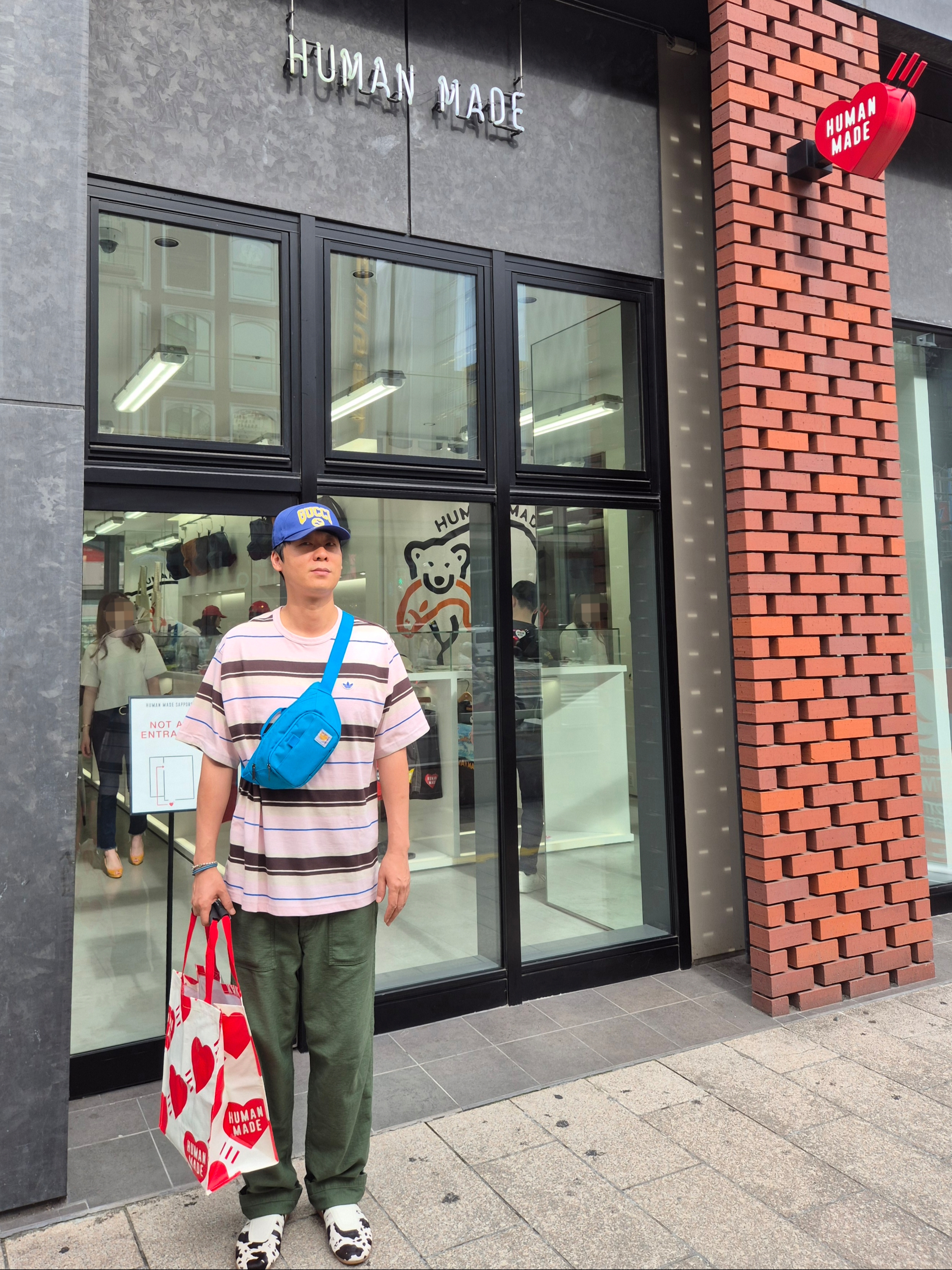 Orslow 5002 US Army Fatigue Pants Green, Gucci Print Cotton Baseball Hat Blue 착용 스타일 - 3