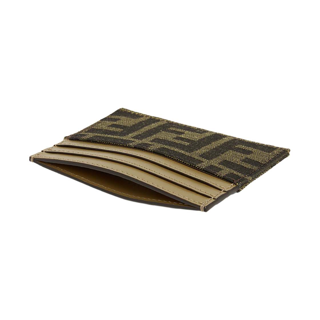 [25% 쿠폰] 펜디 FF 자카드 패브릭 플랫 바게트 카드 케이스 브라운([25% 쿠폰] Fendi FF Jacquard Fabric Flat Baguette Card Case Brown) - 5