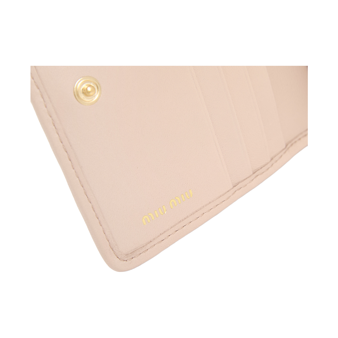 [25% 쿠폰] 미우 미우 스몰 마테라쎄 나파 레더 반지갑 파우더 핑크([25% 쿠폰] Miu Miu Small Matelasse Nappa Leather Wallet Powder Pink) - 6
