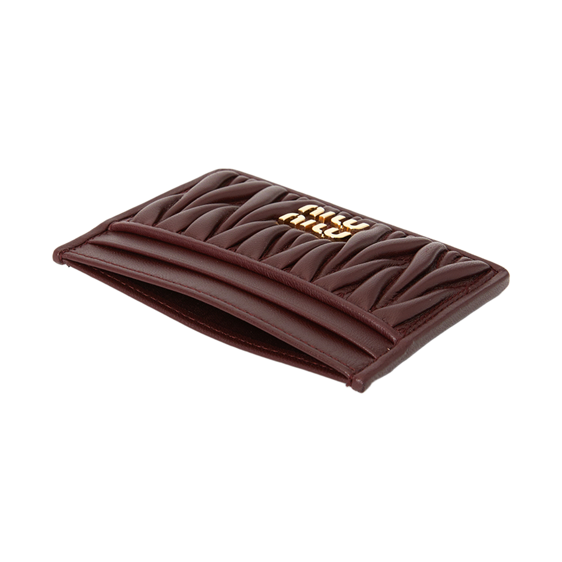 [25% 쿠폰] 미우미우 마테라쎄 카드 홀더 월렛 브라운([25% 쿠폰] Miu Miu Matelasse Card Holder Wallet Brown) - 5