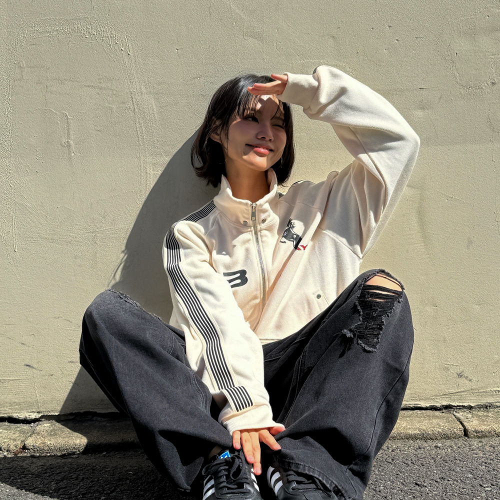아모우 홀스 트랙 자켓 크림(AMOU Horse Track Jacket Cream) - 5