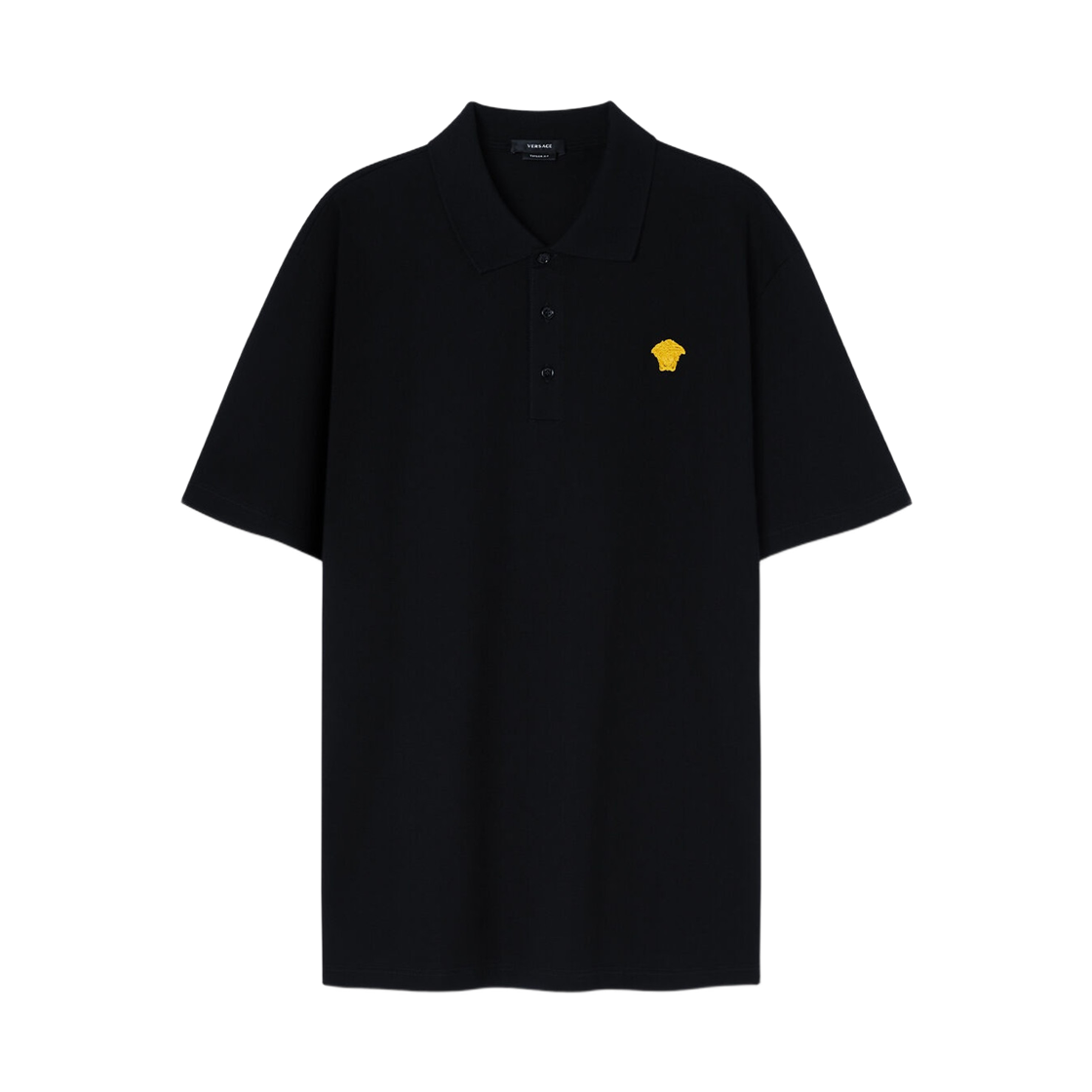 1008492-1A06071-1B000 Versace Medusa Logo Polo Shirt Black