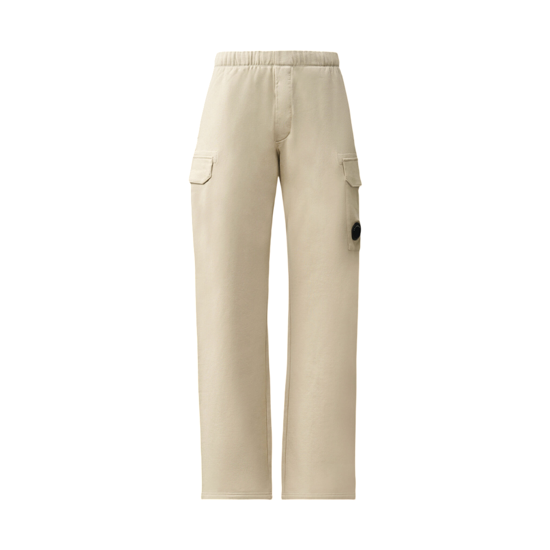 21CMSP030A005086W120 C.P. Company Diagonal Raised Fleece Lens Cargo Sweatpants Silver Birch - 26FW