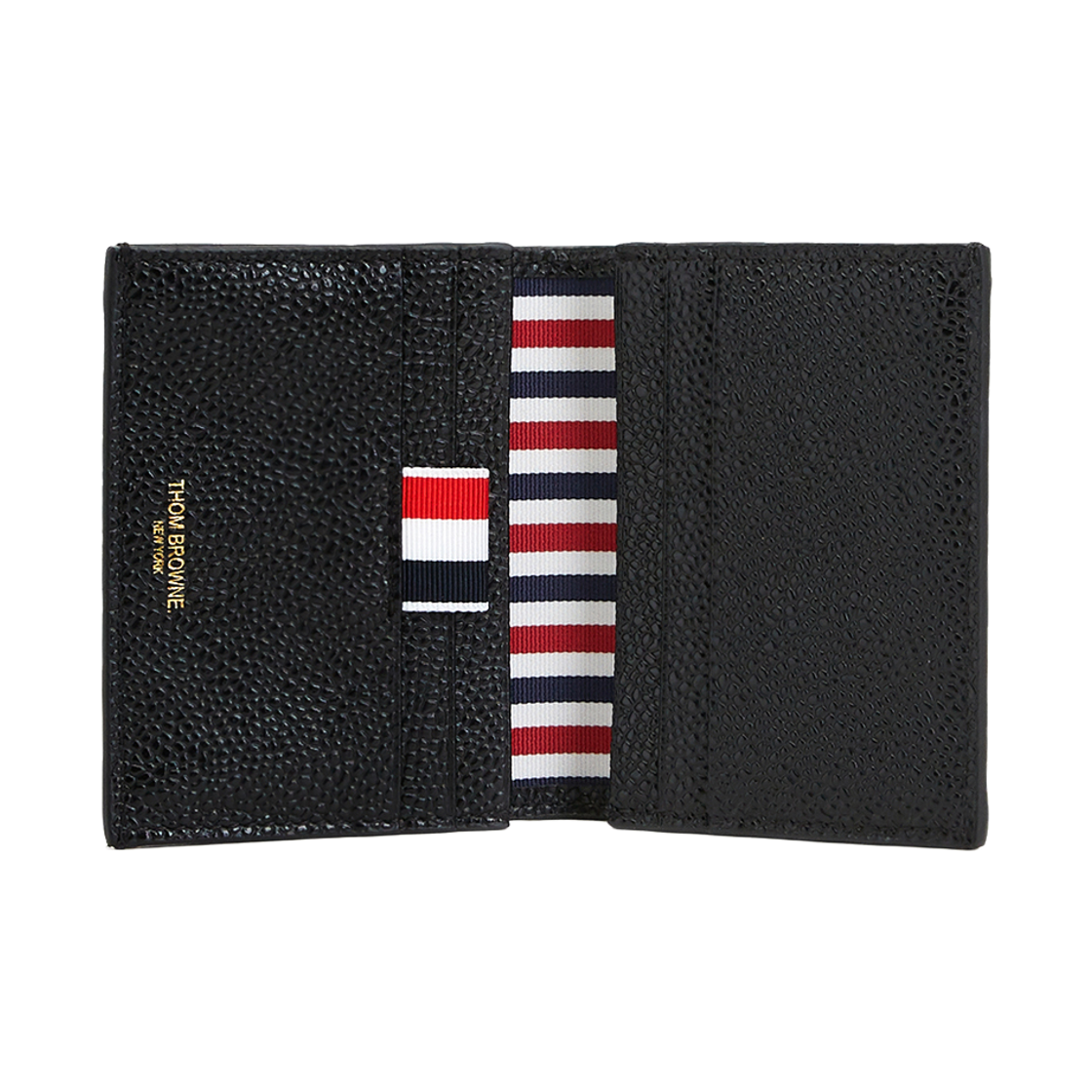 [25% 쿠폰] 톰브라운 페블 그레인 레더 더블 카드 홀더 블랙([25% 쿠폰] Thom Browne Pebble Grained Leather Double Card Holder Black) - 6
