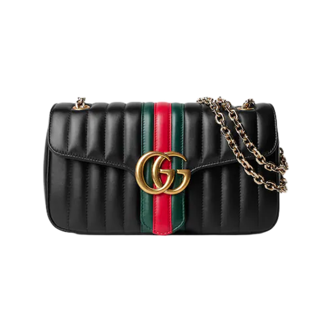 A005XW-AAG8N-1068 Gucci Jet Set GG Marmont Medium Shoulder Bag Black