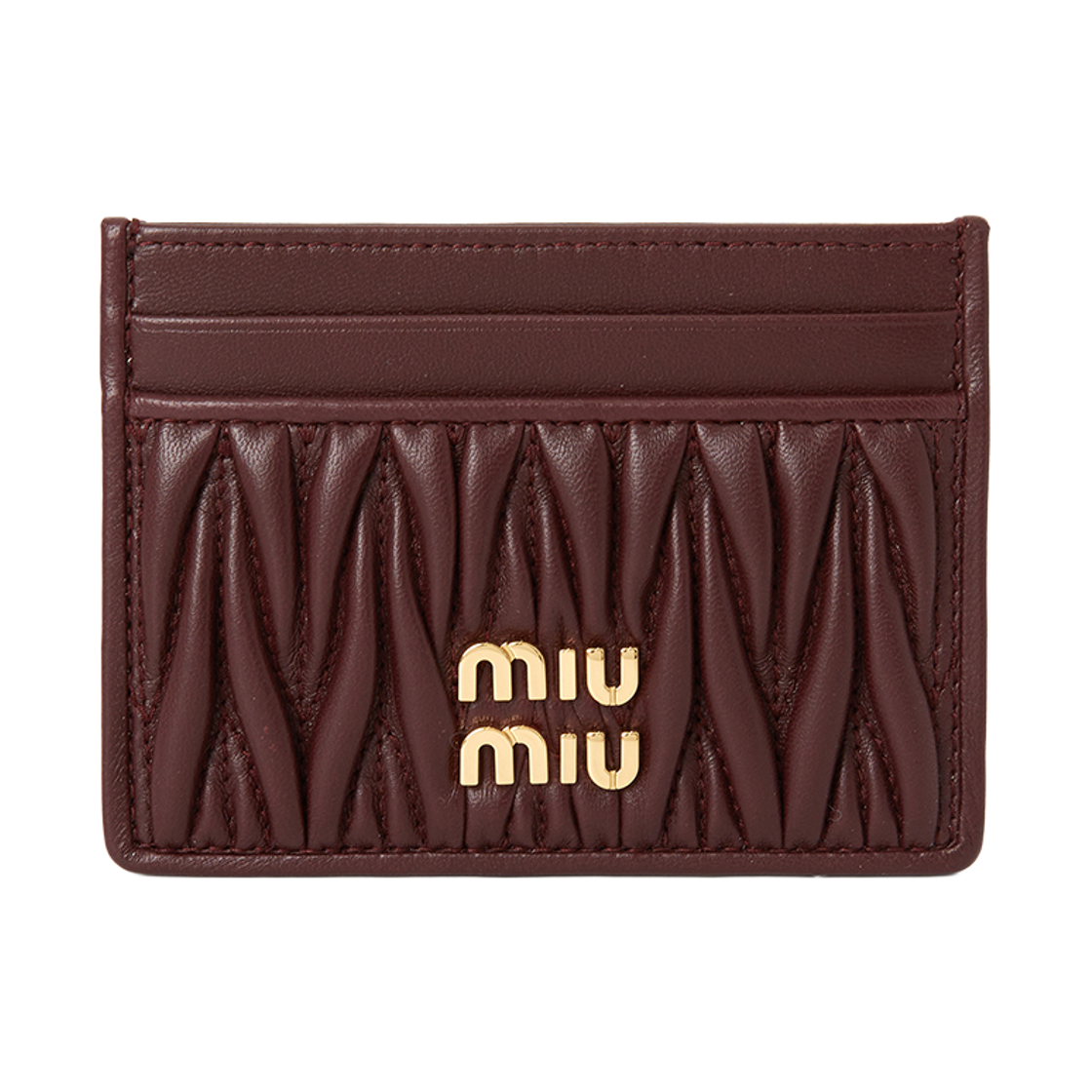 [25% 쿠폰] 미우미우 마테라쎄 카드 홀더 월렛 브라운([25% 쿠폰] Miu Miu Matelasse Card Holder Wallet Brown) - 2