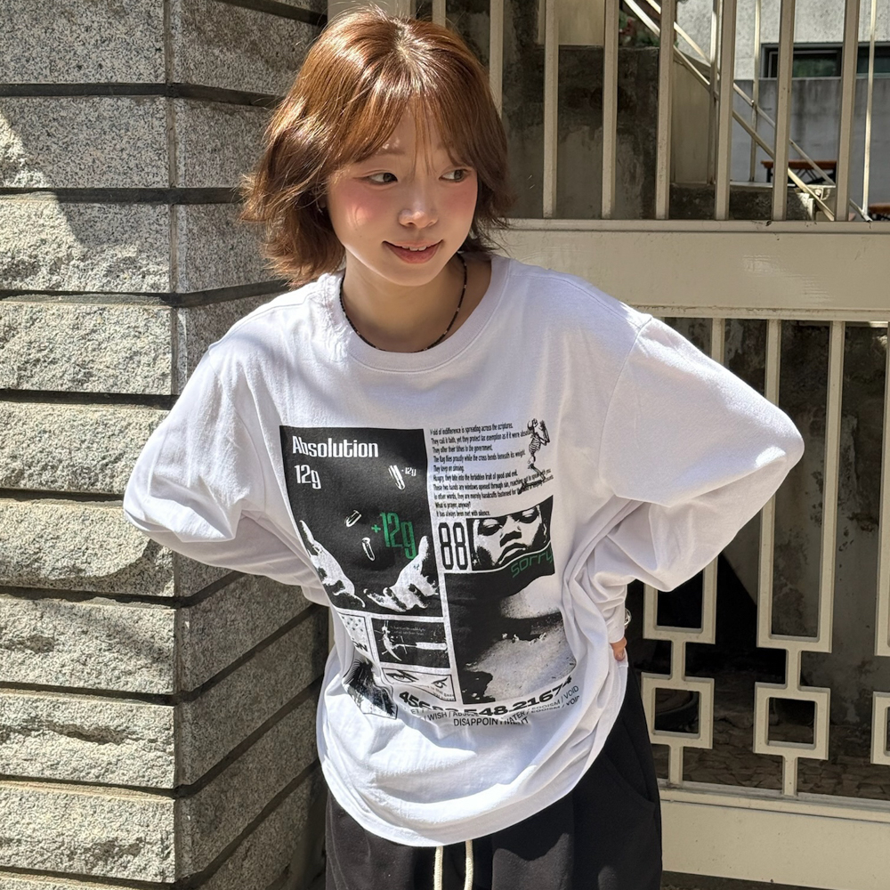 아모우 12 그램 롱슬리브 화이트(AMOU 12 gram Long Sleeve White) - 4