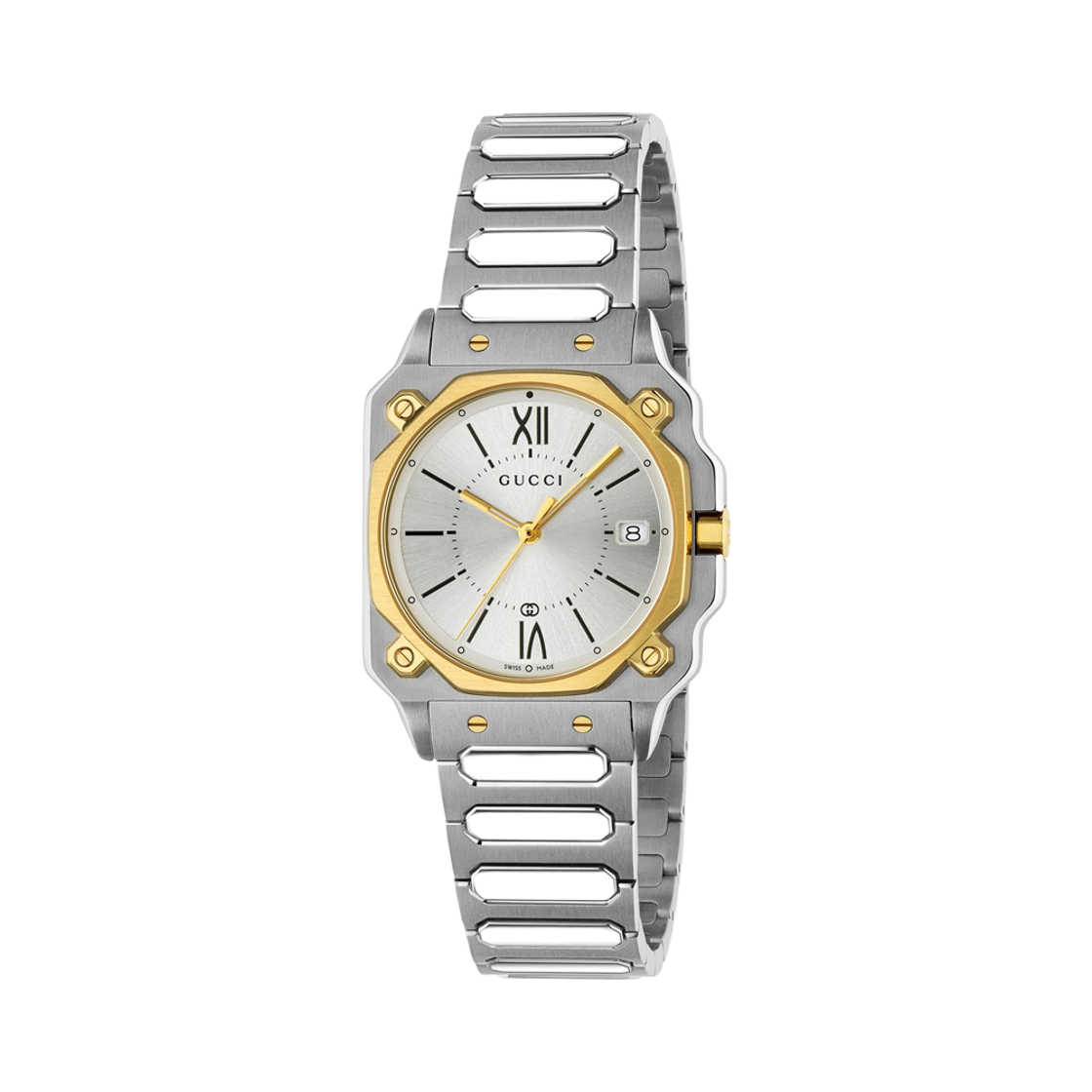 YA166506 [20% 쿠폰] (W) Gucci G-Flat Quartz 30mm Stainless Steel Silver Gold