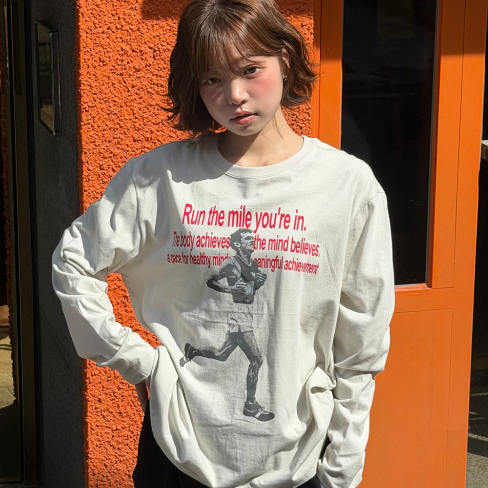 아모우 런 더 마일 롱슬리브 라이트 그레이(AMOU Run The Mile Long Sleeve Light Gray) - 4