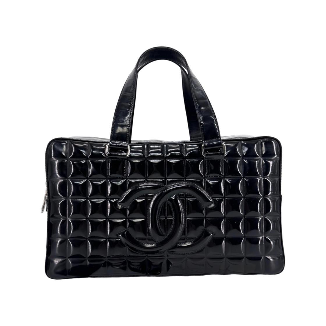 샤넬 초코바 페이던트 보스턴백 토트백 블랙(Chanel Chocolate Bar Patent Boston Tote Bag Black)