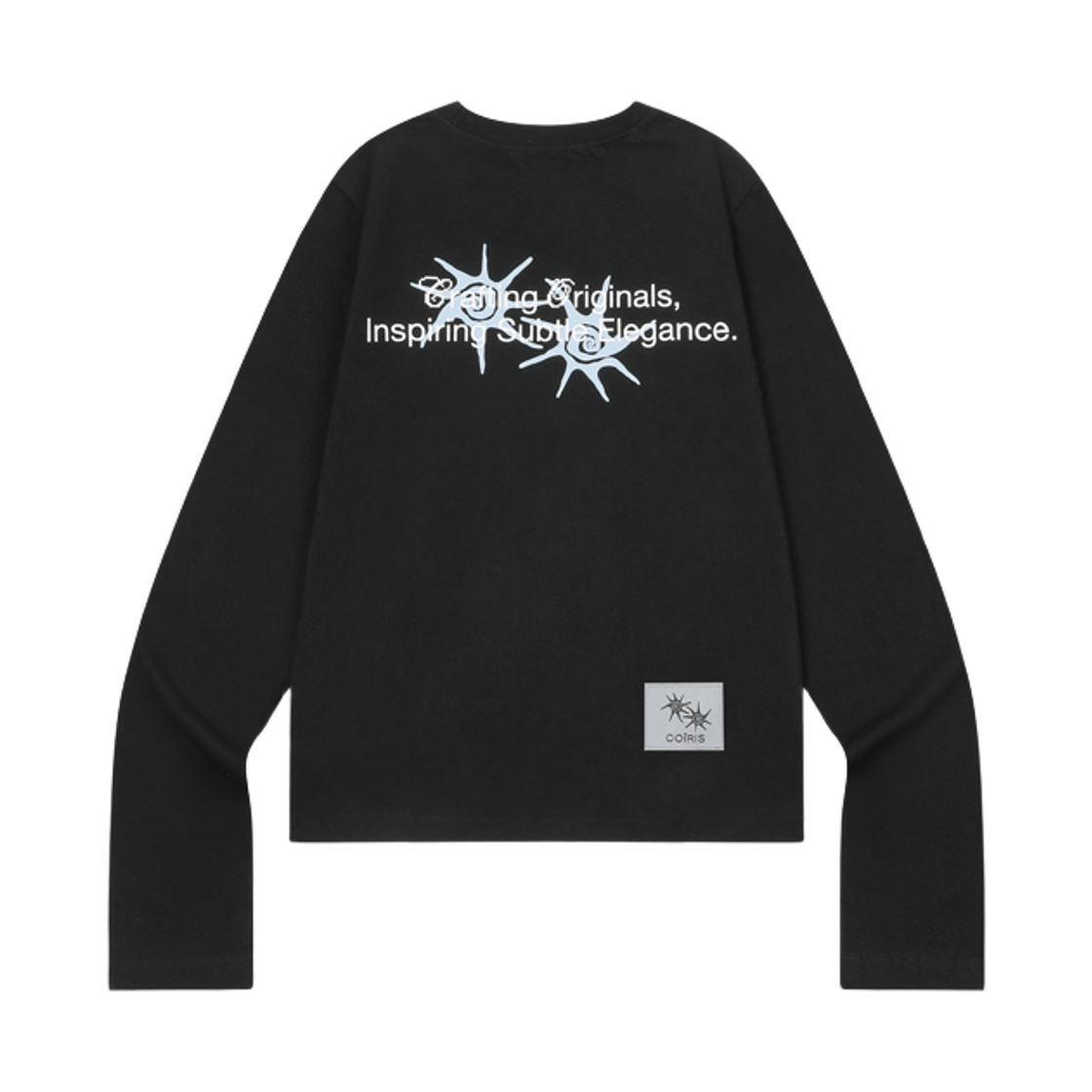 C-P00000IL Coiris Ronek Back Lettering Long Sleeve T Black