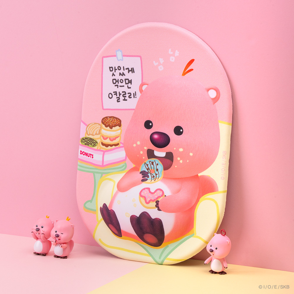 로이체 잔망루피 '맛있게 먹으면 0칼로리!' 미끄럼방지 쿠션 마우스 패드(Royche Zanmang Loopy 'If It's Delicious, It's 0 Calories!' Anti-Slip Cushion Mouse Pad) - 2
