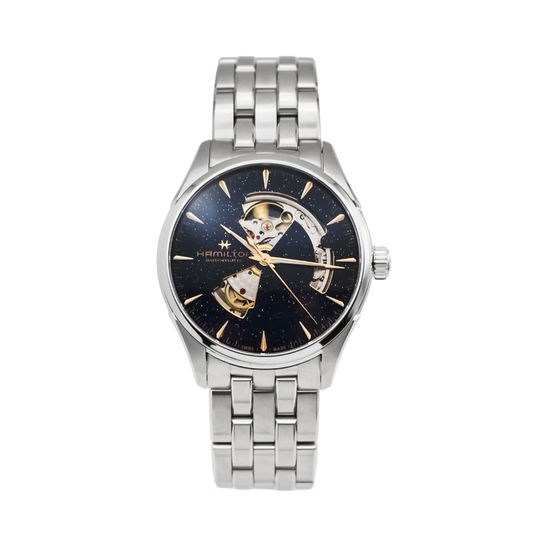 [15% 쿠폰] 해밀턴 재즈마스터 오픈 하트 오토 42mm 스테인리스 스틸 블루([15% 쿠폰] Hamilton Jazzmaster Open Heart Auto 42mm Stainless Steel Blue) - 2