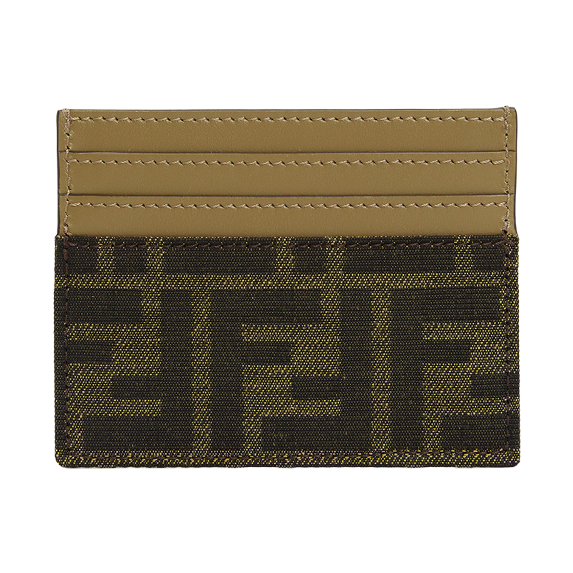 [25% 쿠폰] 펜디 FF 자카드 패브릭 플랫 바게트 카드 케이스 브라운([25% 쿠폰] Fendi FF Jacquard Fabric Flat Baguette Card Case Brown) - 2