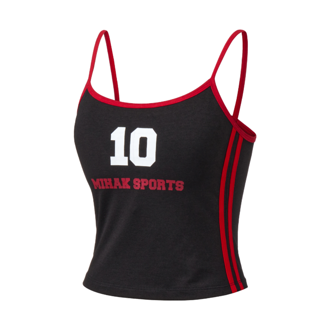 26SMWS-2302BK MIHAK Numbering Ringer Tank Bra Top Black
