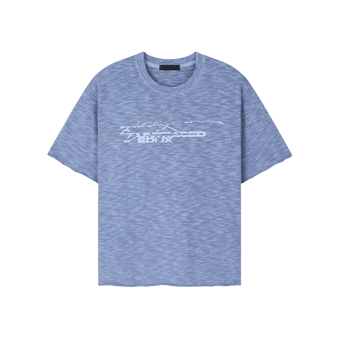 엔드릭스 트레이스 로우 슬럽 티셔츠 스카이 블루(EDLIX Trace Raw Slub T-Shirt Sky Blue)