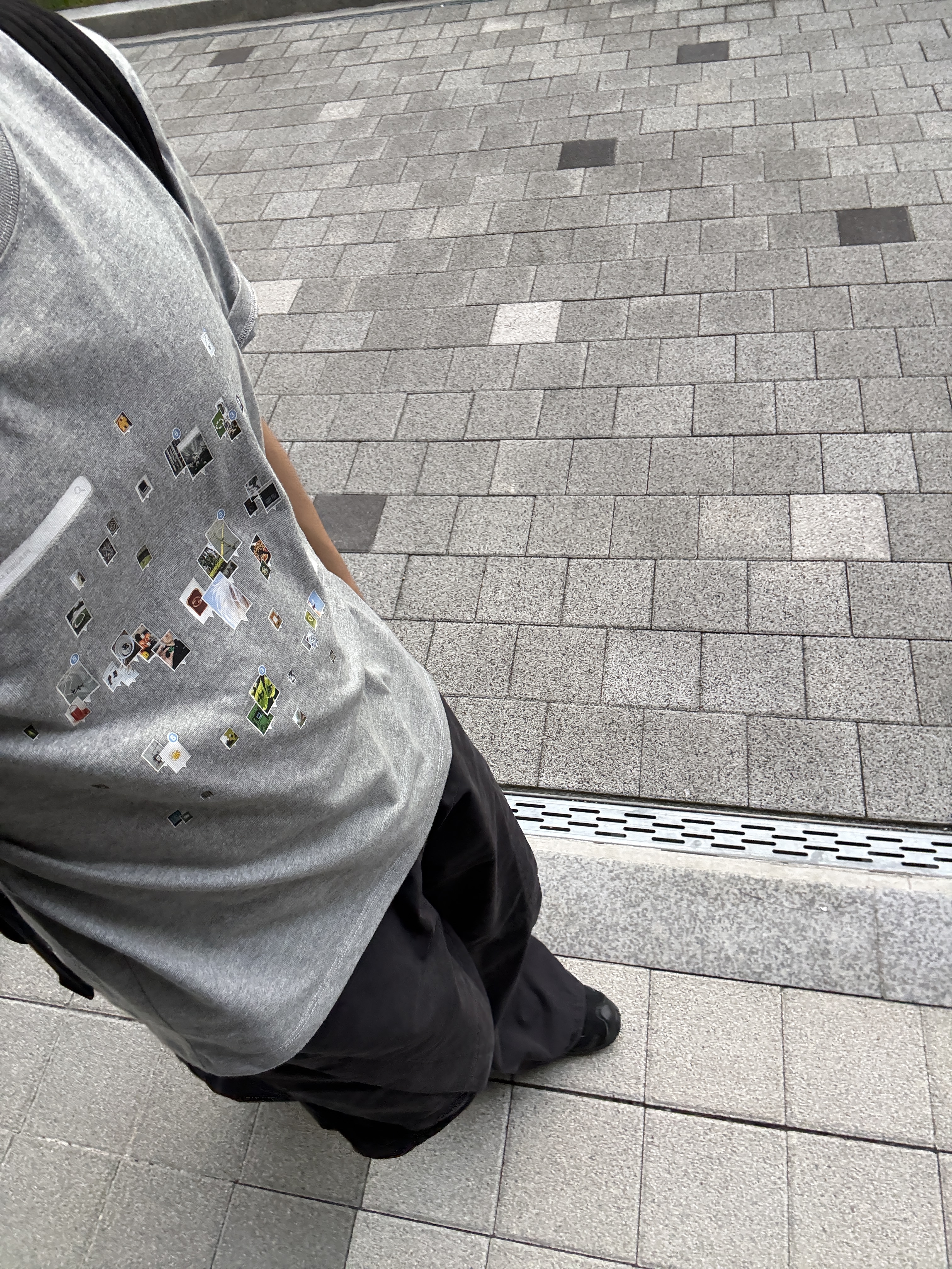 Salomon XA Pro 3D Black Magnet, Polyteru Boarder Pants Dark Navy 착용 스타일