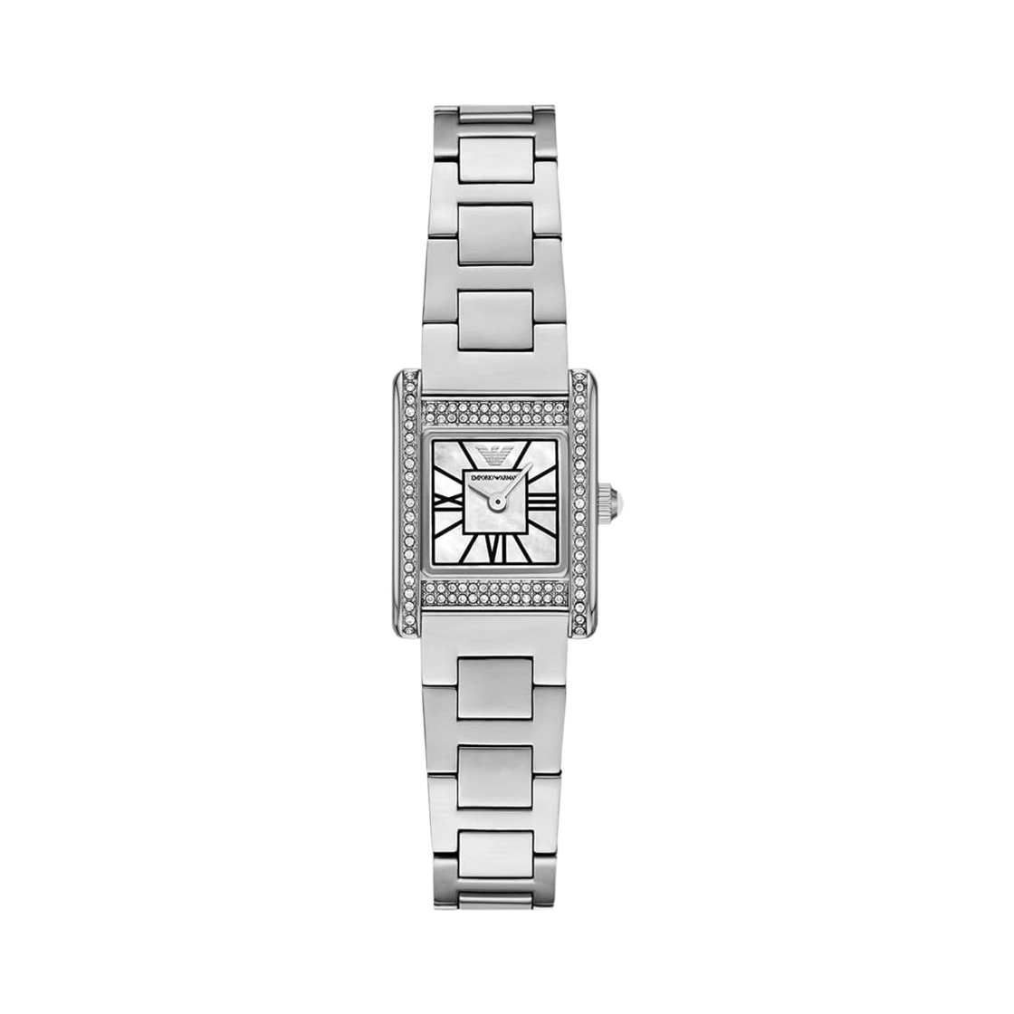 AR11794 (W) Emporio Armani Quartz Genni Square 26mm Stainless Steel White