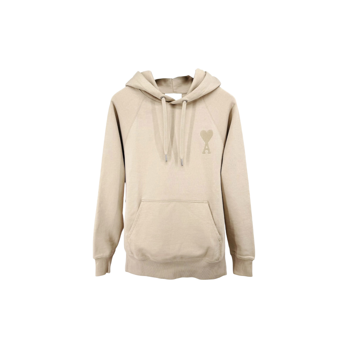 IT2CV8SI3V5H AMI Heart Logo Hoodie Beige