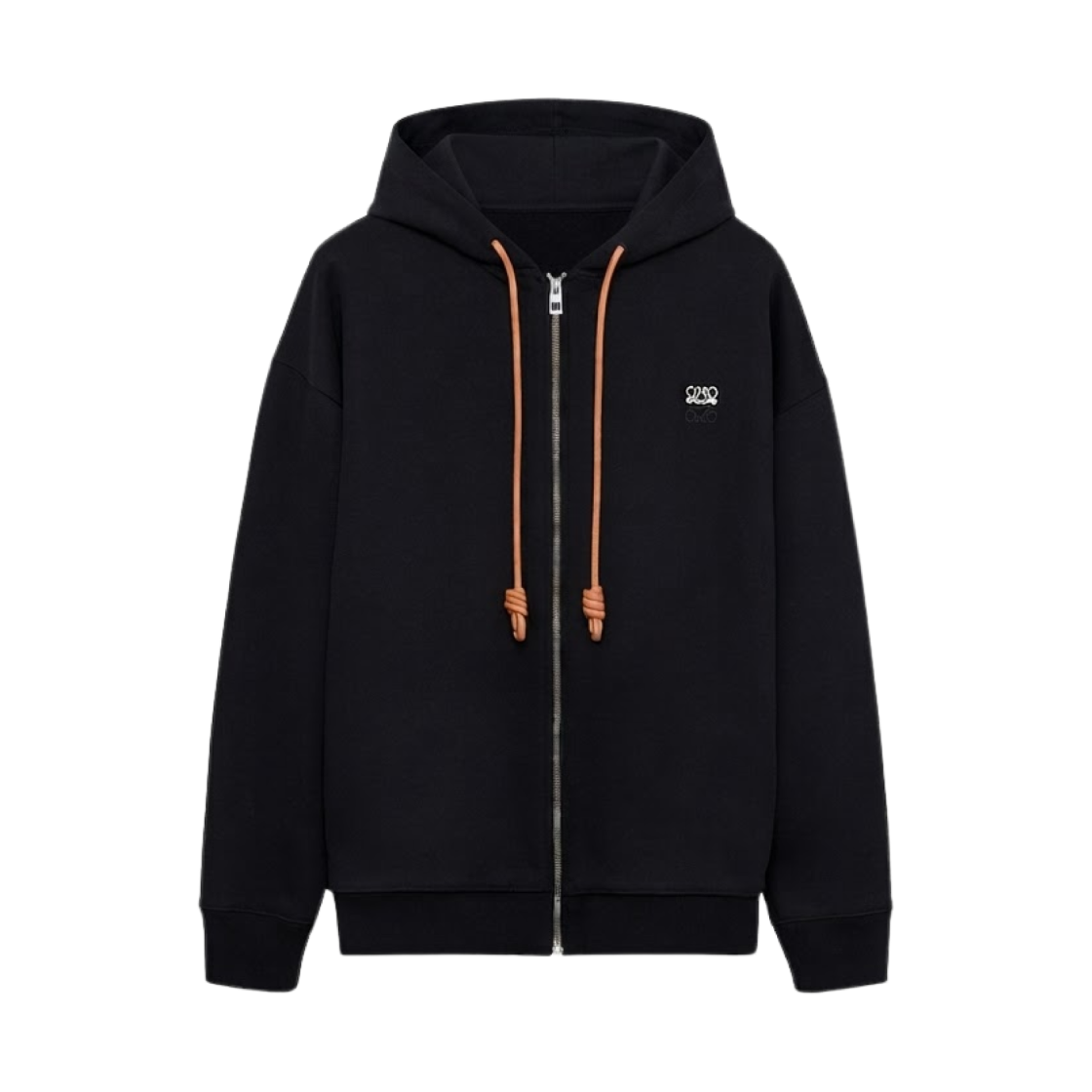 로에베 코튼 집업 후드 블랙(Loewe Zip-Up Hoodie in Cotton Black)