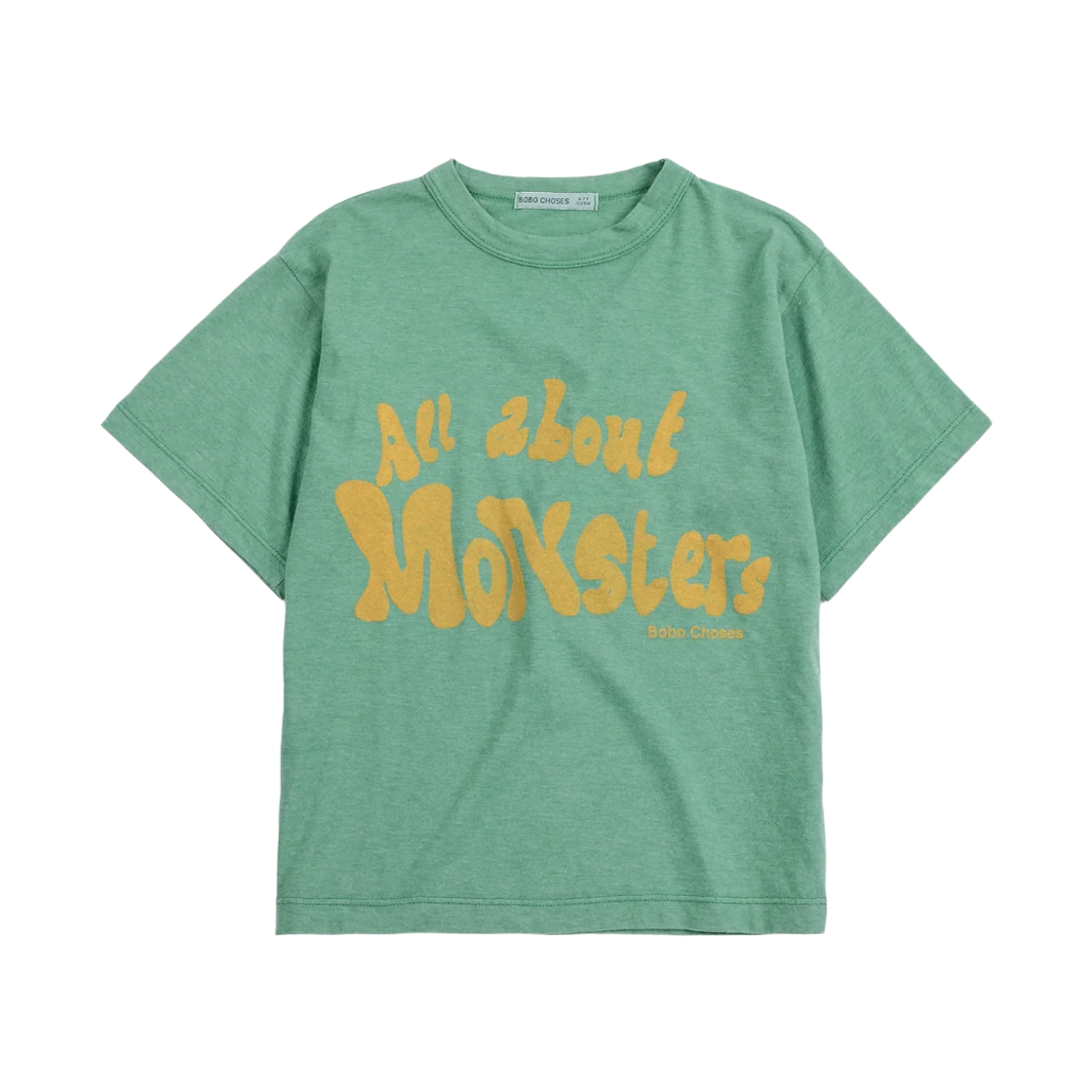 (키즈) 보보쇼즈 올 어바웃 몬스터즈 숏슬리브 티셔츠 라이트 그린((Kids) Bobo Choses All About Monsters Short Sleeve T-Shirt Light Green)