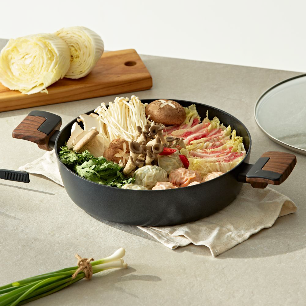 실바트 까리노 IH 찜기파티팬 28cm 파티웍 찜솥 찜냄비 유리뚜껑 세트(Silvat Carino IH Induction Party Steamer Pan 28cm with Glass Lid SET) - 4