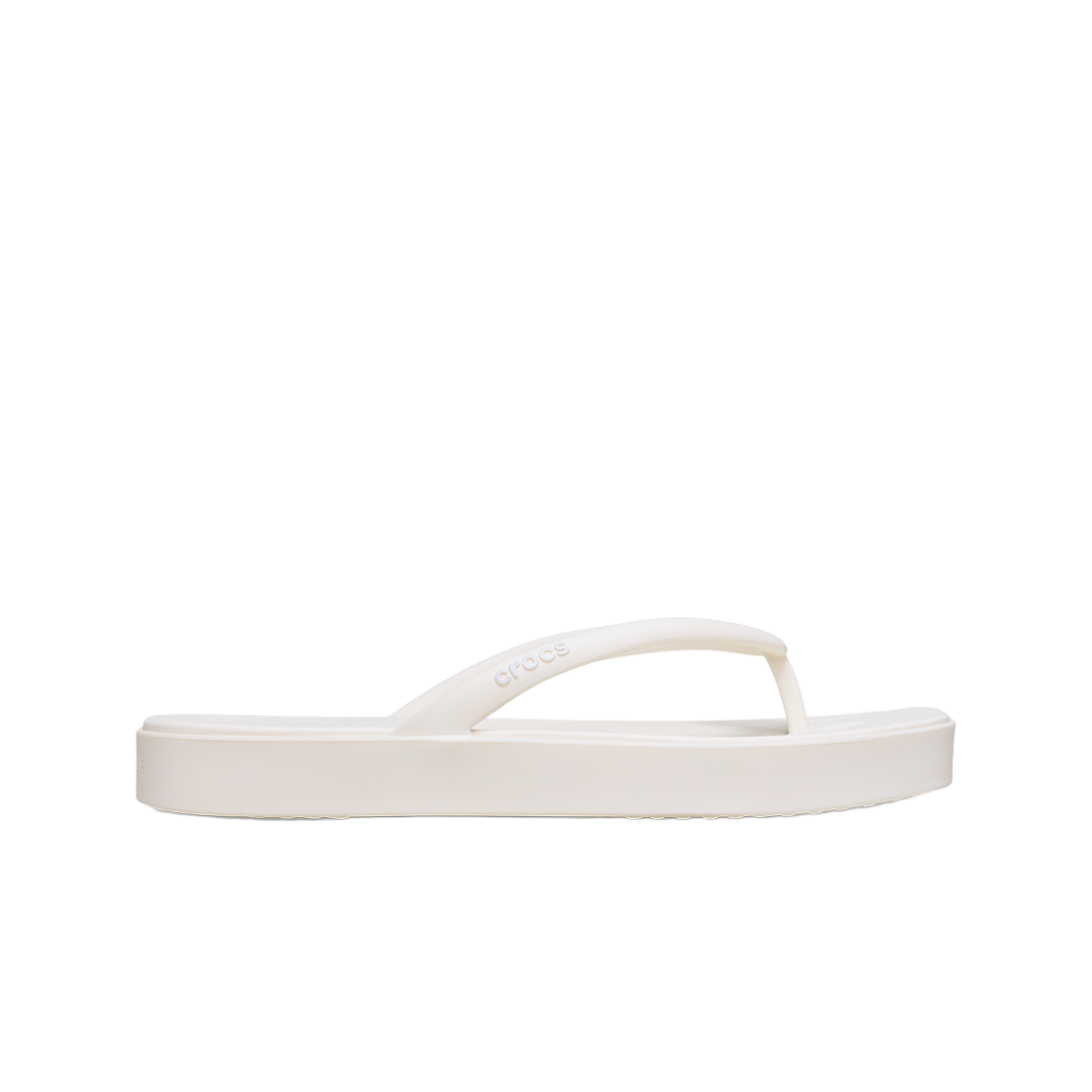214161-0WV (W) Crocs Miami Flatform Flip Chalk