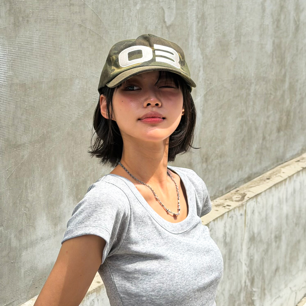아모우 03 스타 서클 5 패널 캡 카모(AMOU 03 Star Circle 5 Pannel Cap Camo) - 5