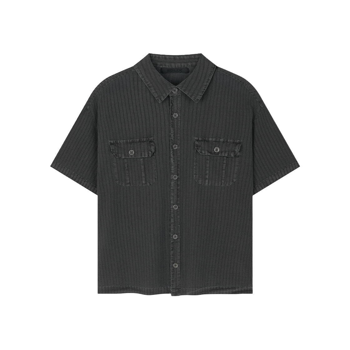 엔드릭스 펀치 스트라이프 워시드 셔츠 차콜(EDLIX Punch Stripe Washed Shirt Charcoal)