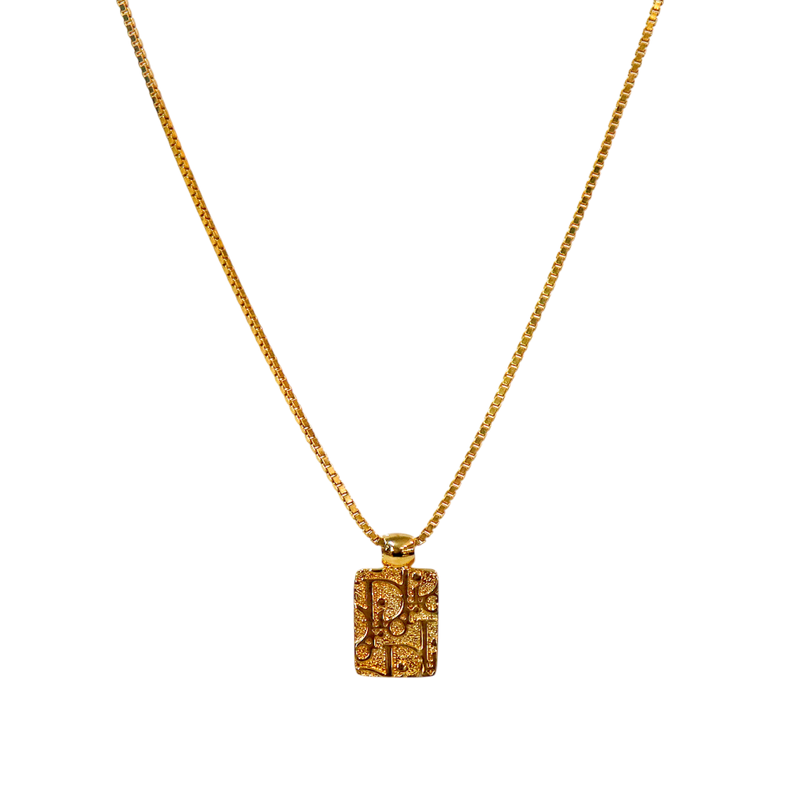 IT7LBNB4AAUF Dior Oblique Plate Gold Necklace A-B63244