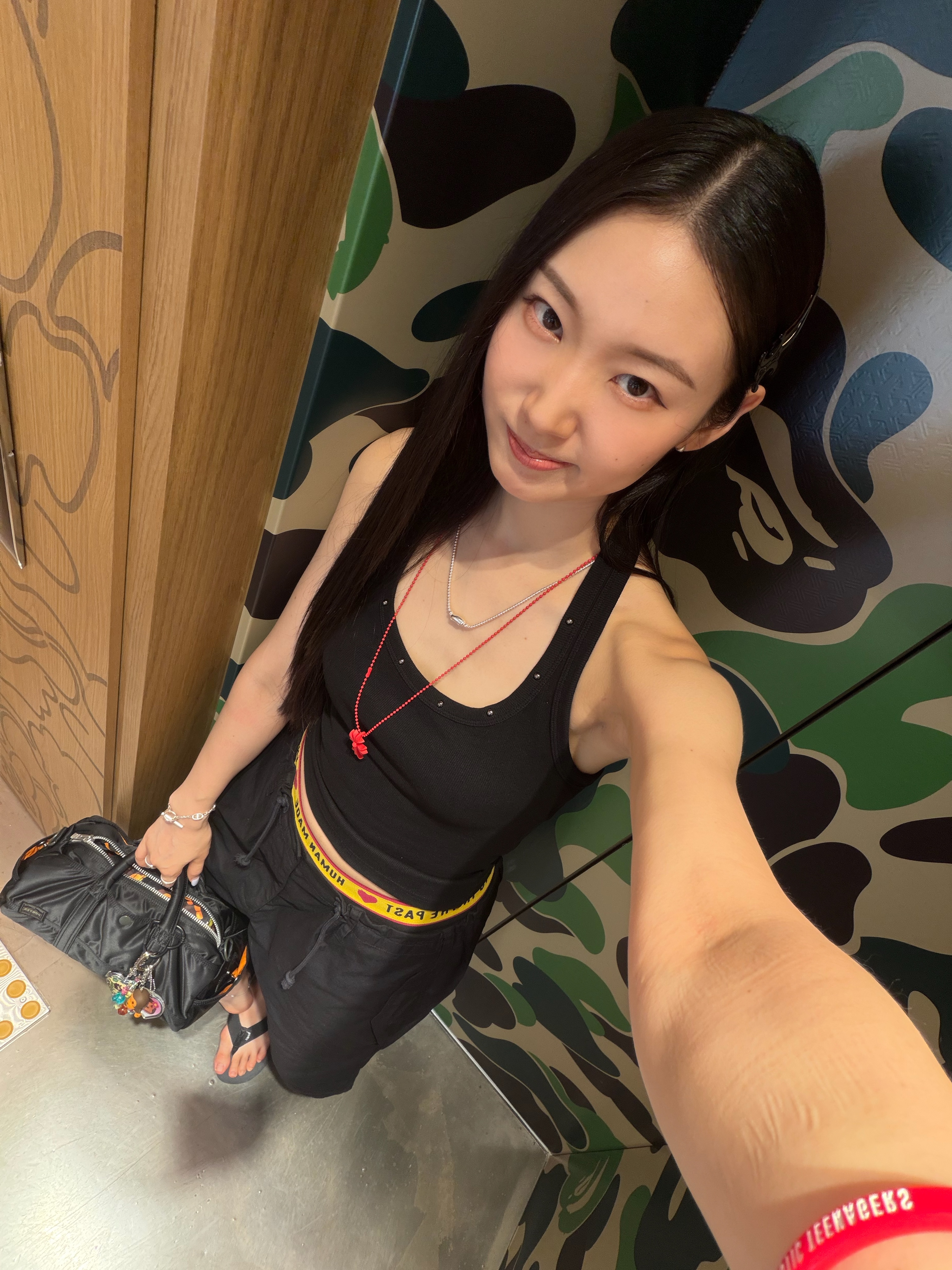 Porter All New Tanker Roll Bag Black, Human made Boxer Brief Black 착용 스타일