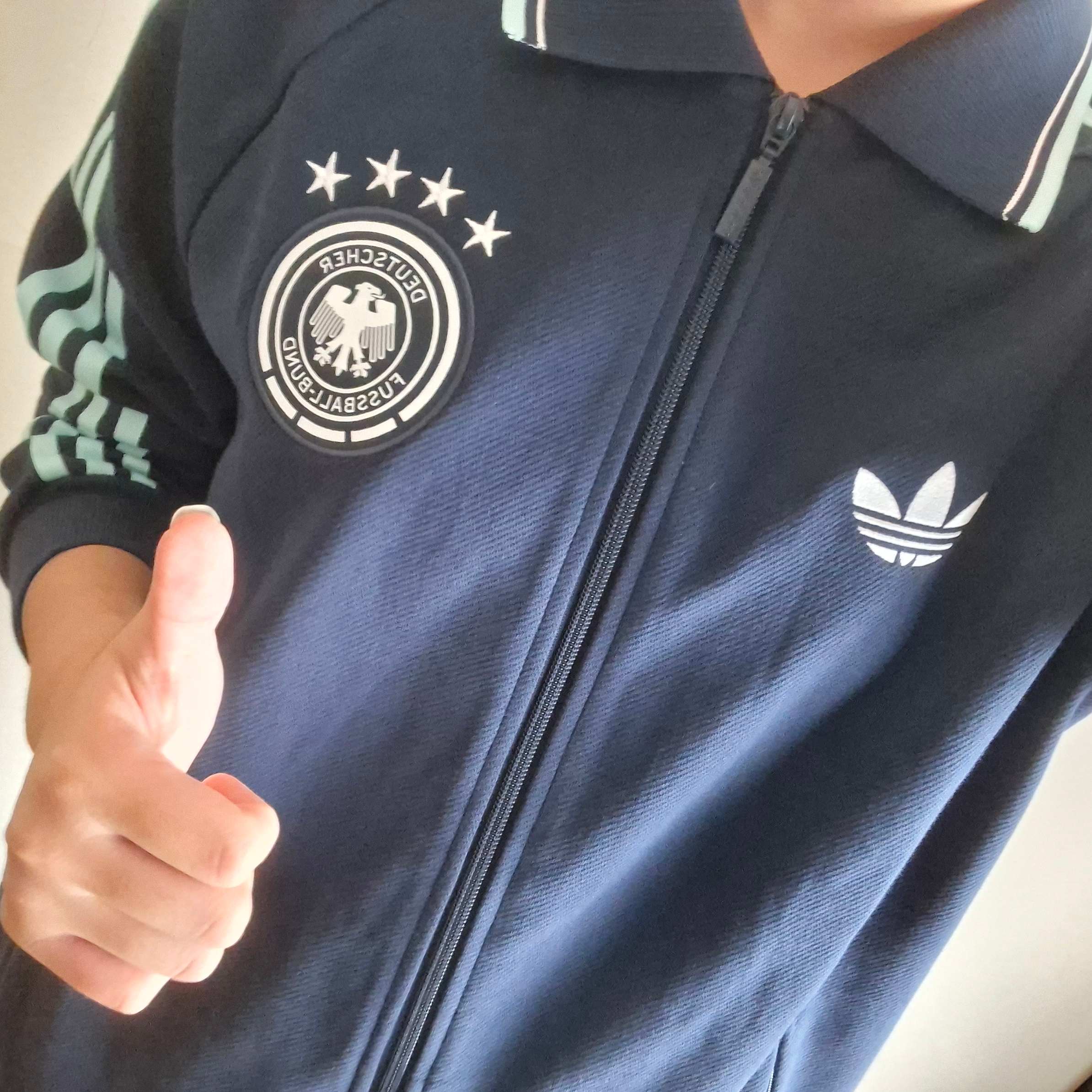 Adidas Germany Away Anthem Jacket Collegiate Navy - KR Sizing (Non Marking Ver.) 착용 스타일