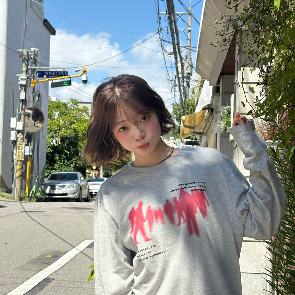 [KREAM 단독] 아모우 크라우드 롱슬리브 그레이([KREAM 단독]  AMOU Crowd Long Sleeve Gray) - 6