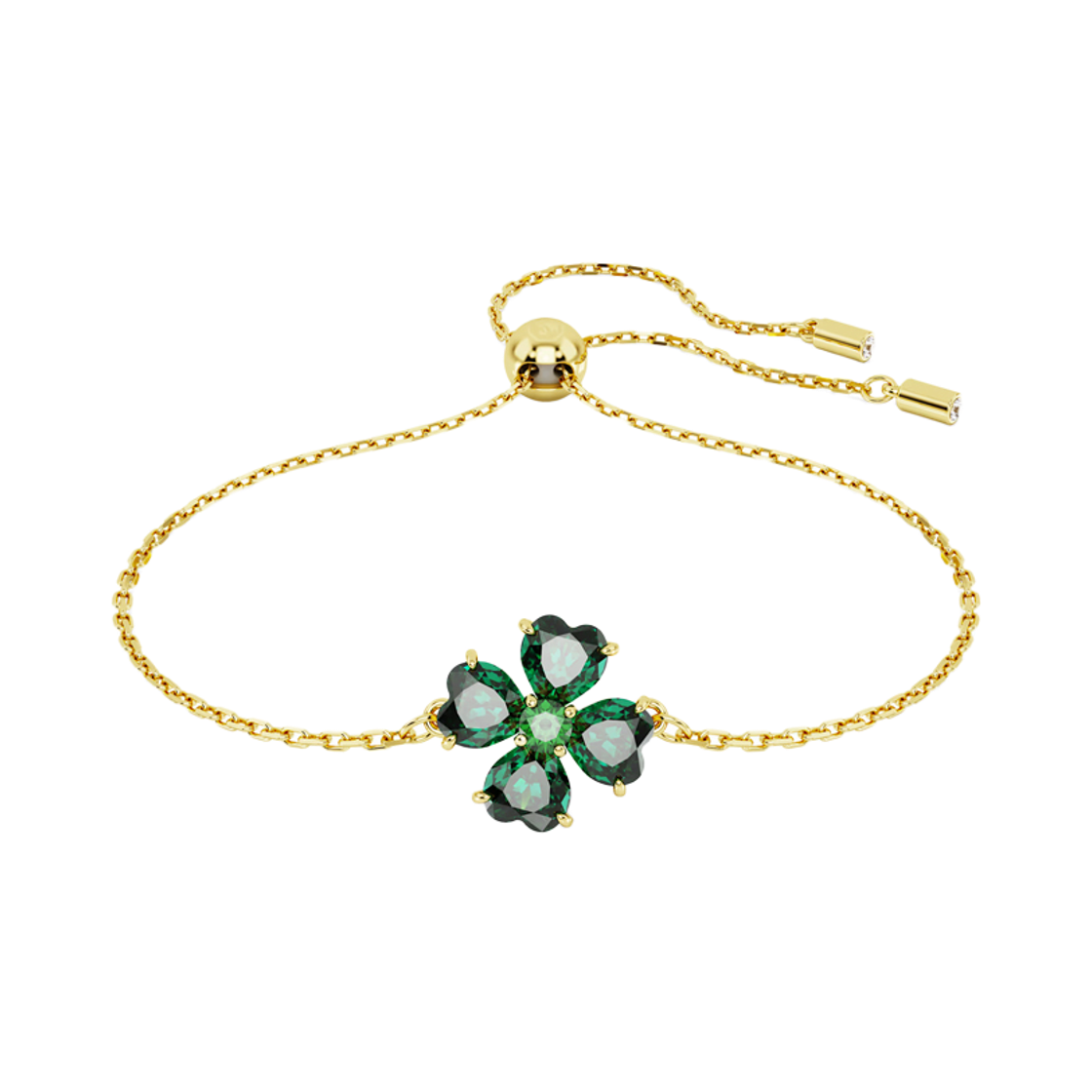 SW5666585 [20% 쿠폰] (W) Swarovski Idyllia Bracelet Clover Green Gold Tone Plated (쇼핑백 포함)