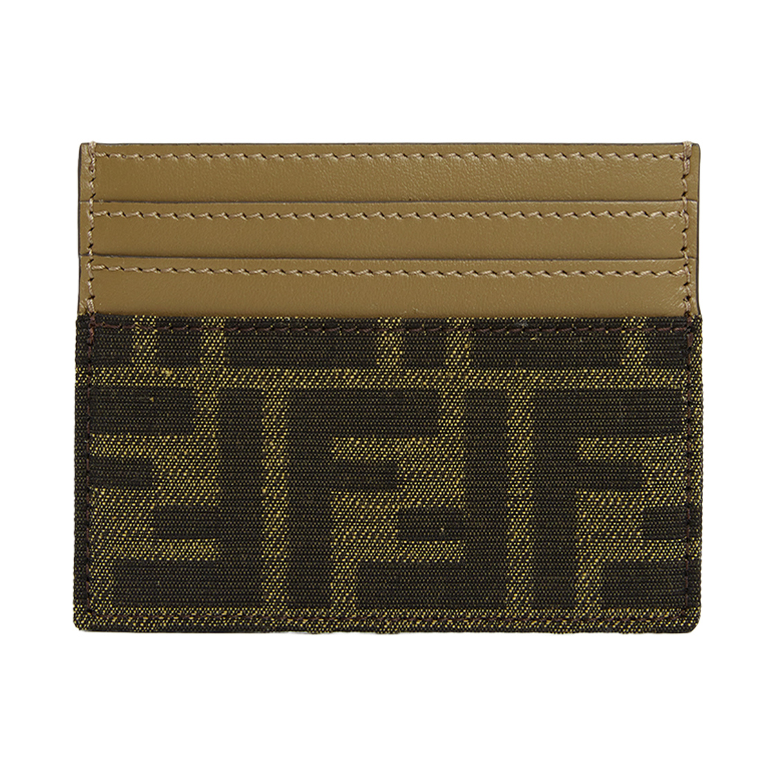 [25% 쿠폰] 펜디 FF 자카드 패브릭 플랫 바게트 카드 케이스 브라운([25% 쿠폰] Fendi FF Jacquard Fabric Flat Baguette Card Case Brown) - 3
