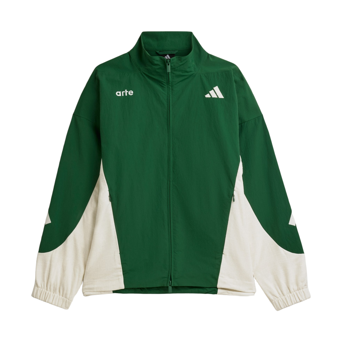 KV4020 Adidas x Arte Antwerp Z.N.E. Material Mix Full-Zip Track Top Amazon Green Off White - KR Sizing
