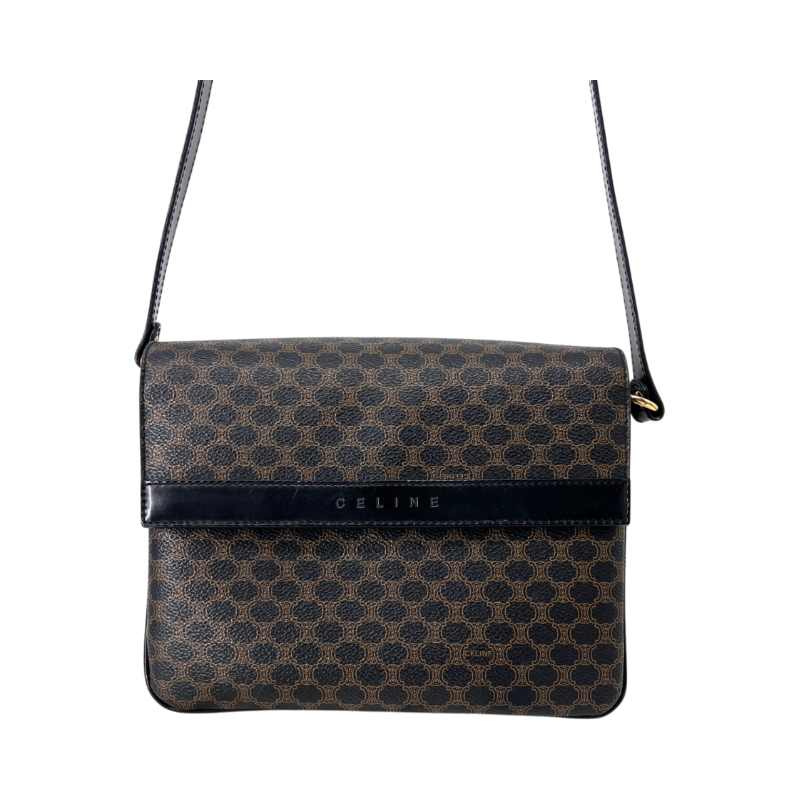 ITGM5K9KPB9J Celine Macadam Shoulder Bag Black