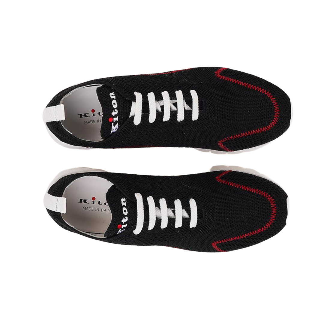 키톤 코튼 핏 스니커즈 블랙(Kiton Cotton Fit Sneakers Black) - 2