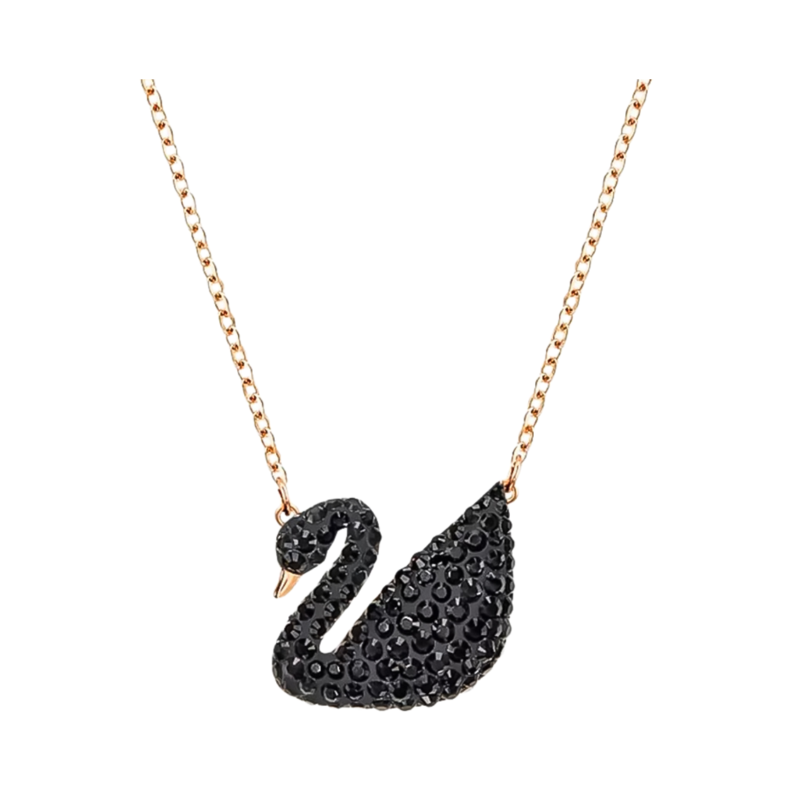 SW5204134 [25% 쿠폰] (W) Swarovski Iconic Swan Pendant Medium Black Rose Gold Plated (쇼핑백 포함)