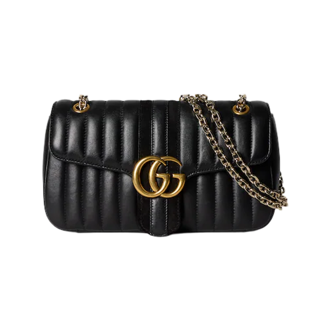 A005XW-AAG8T-1000 Gucci Jet Set GG Marmont Medium Shoulder Bag Black