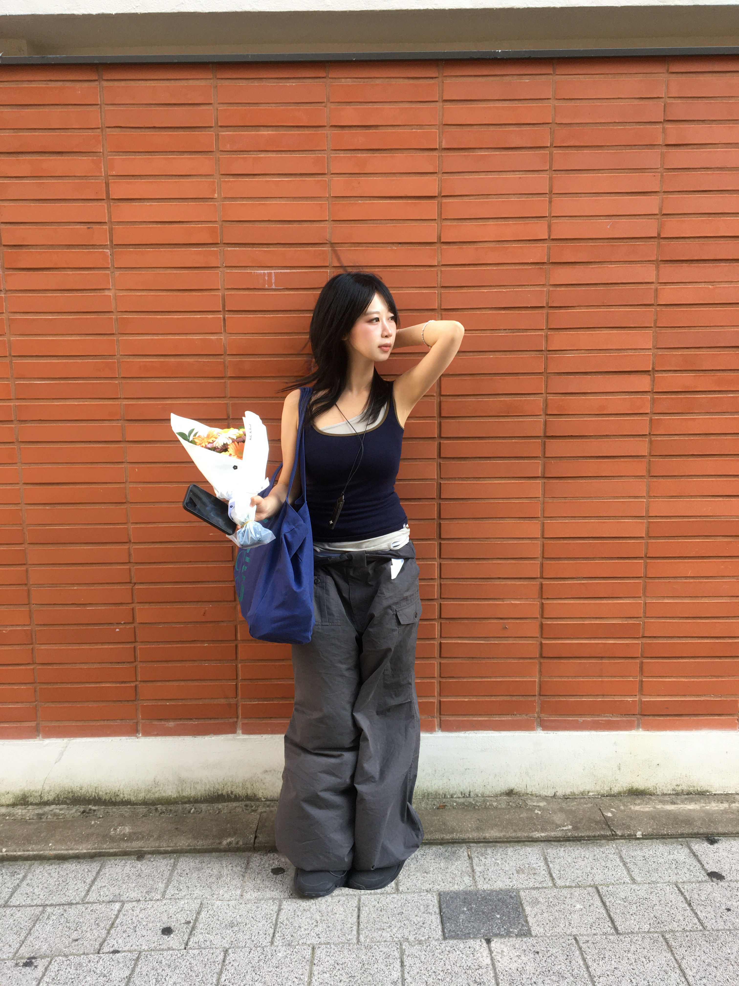 Millo Archive Module BDU Pants Charcoal, COYSEIO 038 Two-Tone Sleeveless Navy 착용 스타일 - 2